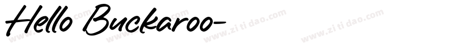 Hello Buckaroo字体转换